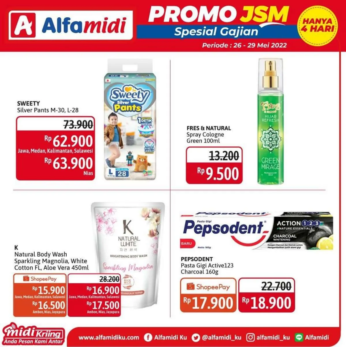 Katalog Promo JSM Alfamidi Spesial Gajian Periode 26-29 Mei 2022