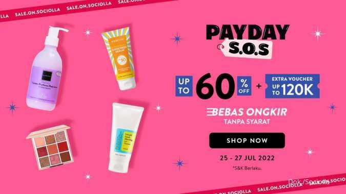 Promo Gajian Sociolla Diskon s/d 60% Periode 25-27 Juli 2022, Cek di Sini!