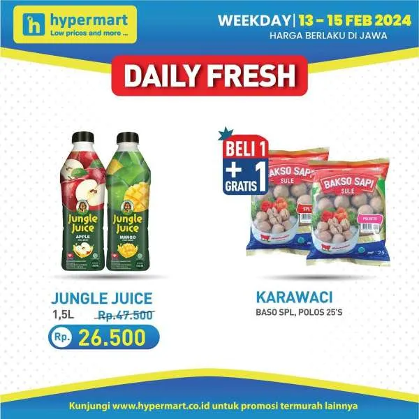Promo Hypermart Hyper Diskon Weekday Periode 13-15 Februari 2024