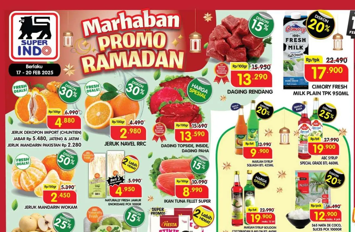Promo Superindo Weekday 17-20 Februari 2025 Jelang Ramadan, Marjan Harga Spesial