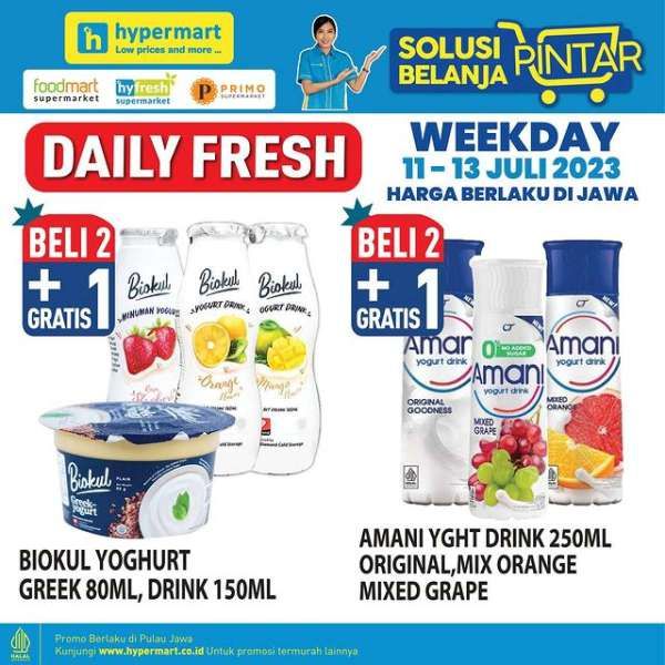 Katalog Promo Hypermart Diskon Weekday Terbaru 11-13 Juli 2023