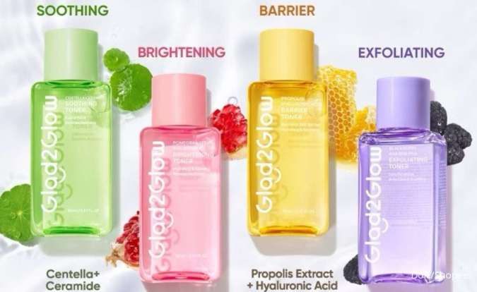 4 Varian Toner Glad2Glow Sesuai Kebutuhan Kulit, Kulit Kusam Pilih Mana?