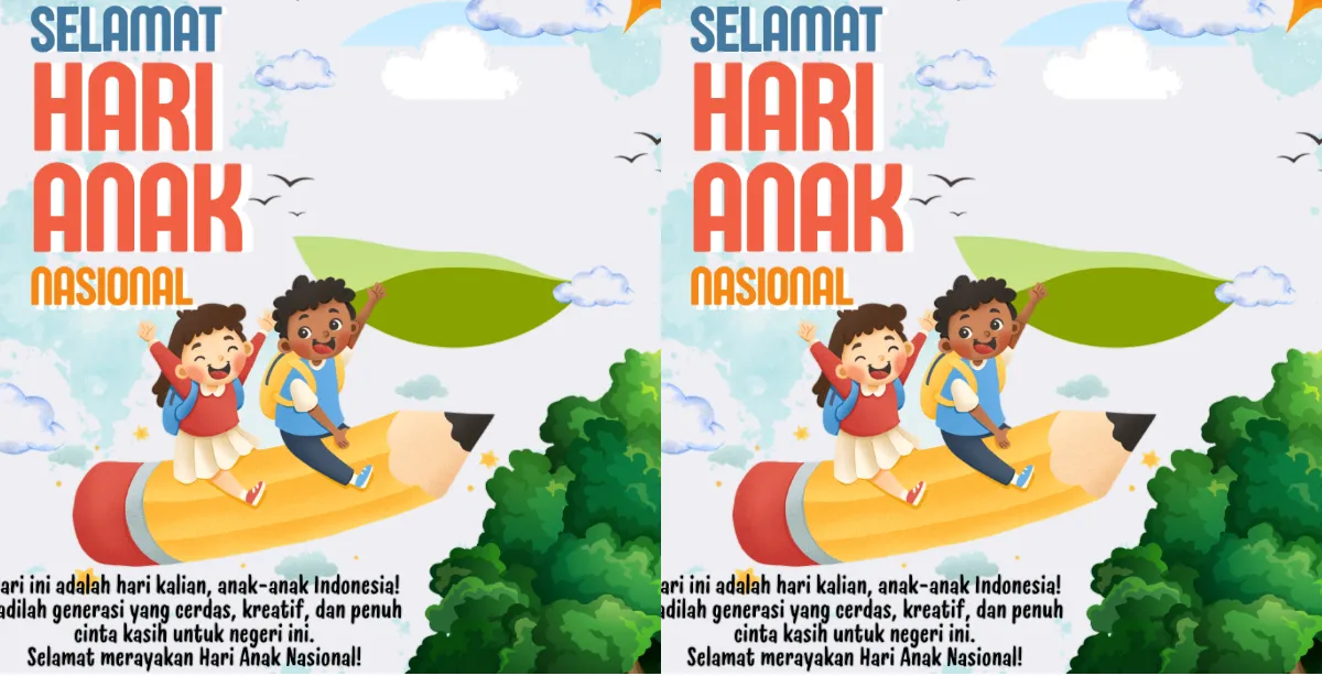 50 Twibbon Hari Anak Nasional 2024 Desain Terbaru, yuk Ramaikan