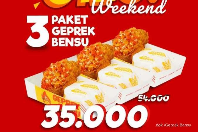 Promo Geprek Bensu 5-7 Agustus 2022, Diskon Besar 3 Paket Geprek Bensu Rp 35.000