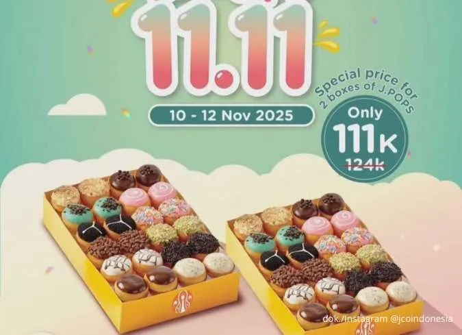 Promo 11.11 JCO sampai 12 November, 3 Pilihan Paket Donuts Harga Spesial