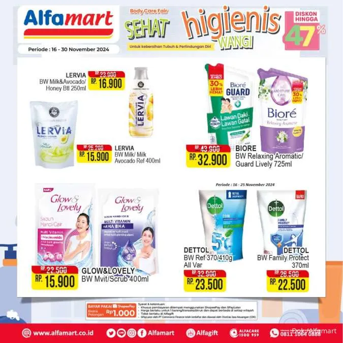 Promo Alfamart Body Care Fair Periode 16-30 November 2024