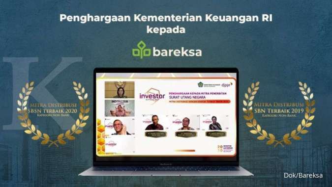 Bareksa meraih penghargaan mitra distribusi non-bank terbaik SBN