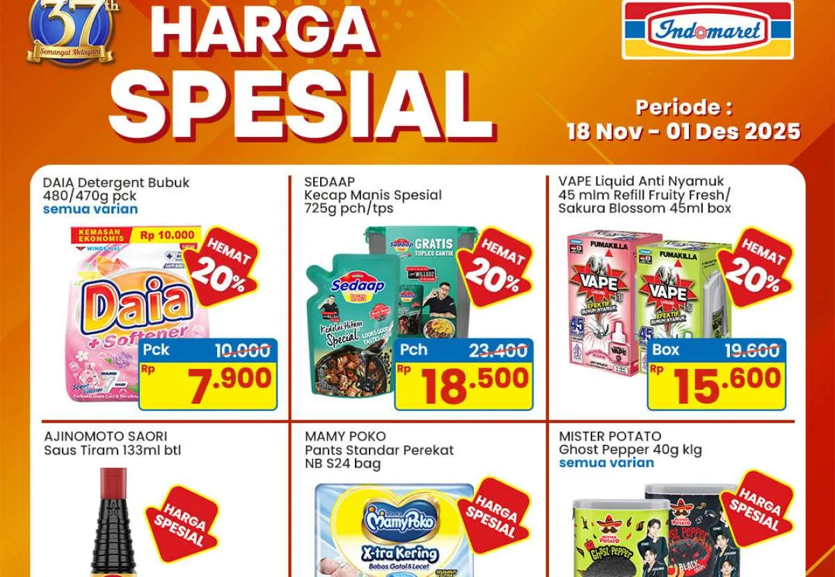 Promo Indomaret Harga Spesial November 2025, Deterjen & Kecap Diskon 20%