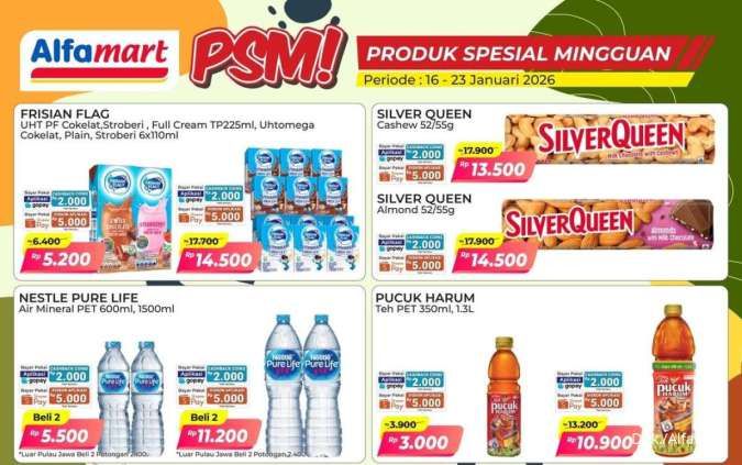Promo PSM Alfamart Periode 16-23 Januari 2026, Frisian Flag Isi 6 Jadi Rp 14.500