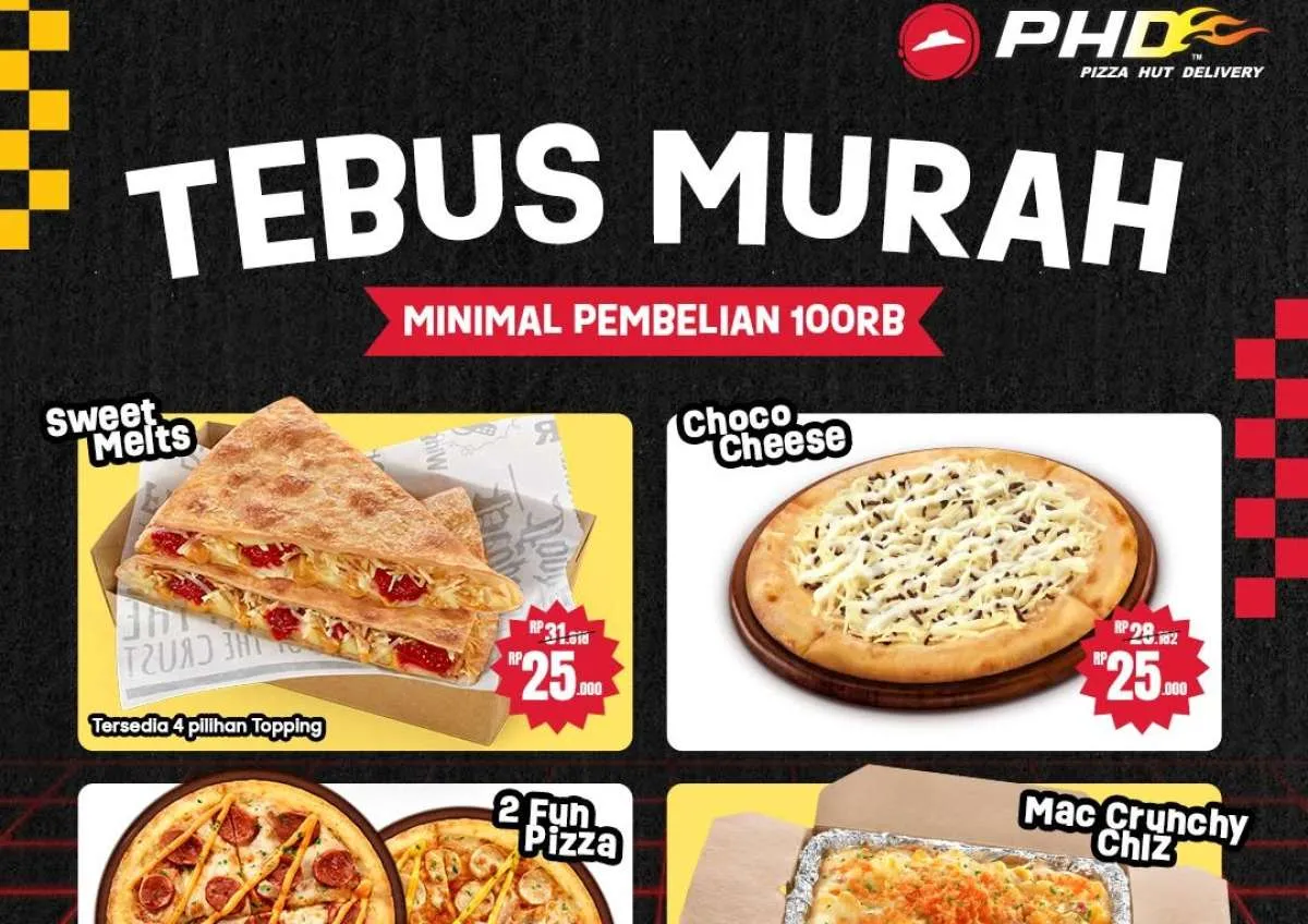 Promo Pizza Hut Delivery Tebus Murah Januari, Bigzilla Sampai Melts Mulai Rp 20.000