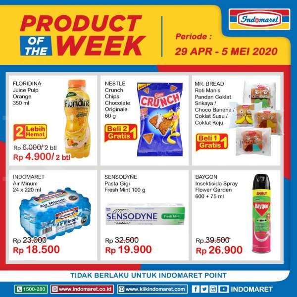 Promo Indomaret Product of The Week 29 April-5 Mei April 2020