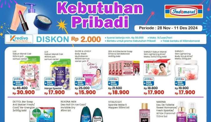 Promo Deterjen & Sabun Mandi Indomaret Berakhir Hari Ini, Ada Diskon di Alfamart