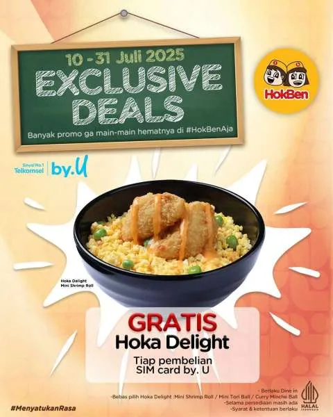 Promo HokBen Exclusive Deals dengan By.U Gratis Hoka Delight