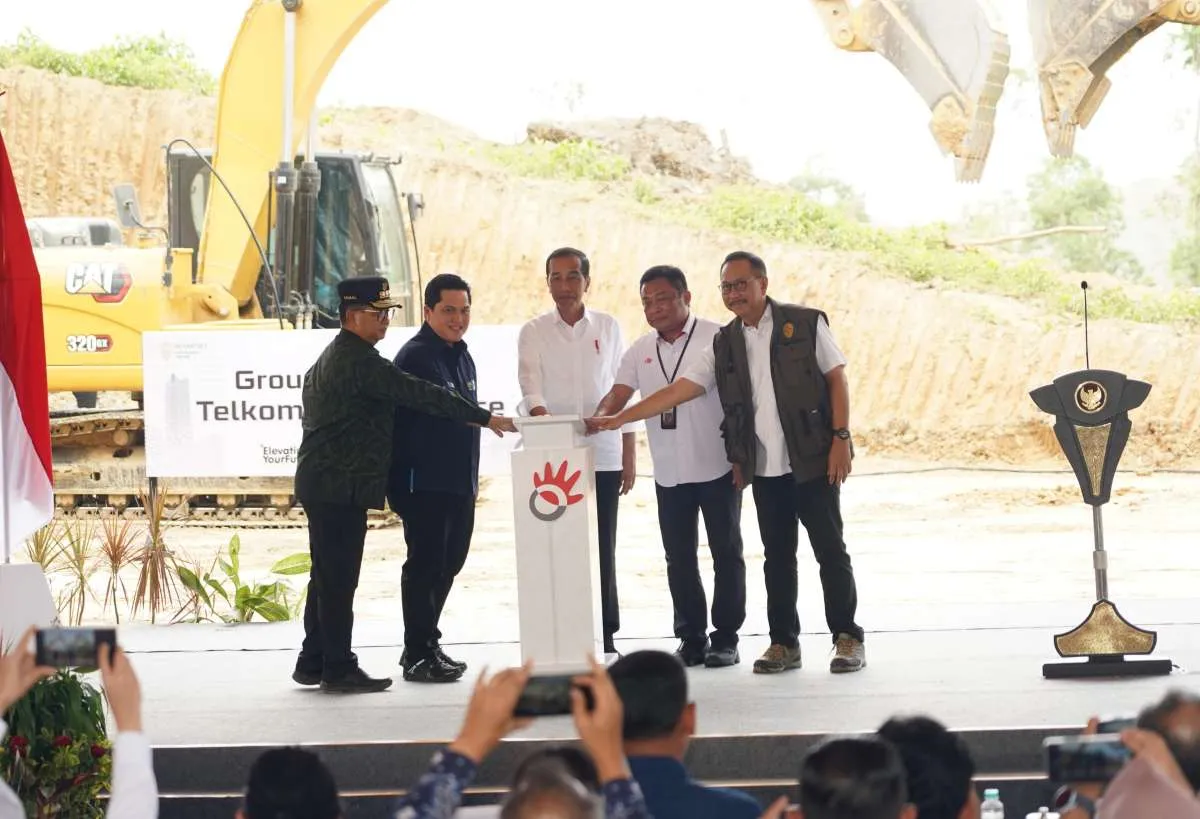 Presiden Groundbreaking Telkom Smart Office di IKN, Jadi Hub Telekomunikasi Nusantara
