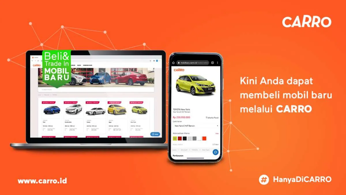 Tak hanya mobil bekas, CARRO kini mulai merambah bisnis ke pasar mobil baru