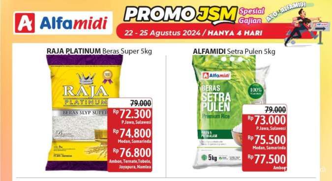 Katalog Promo JSM Alfamidi Spesial Gajian Hanya 4 Hari Periode 22-25 Agustus 2024