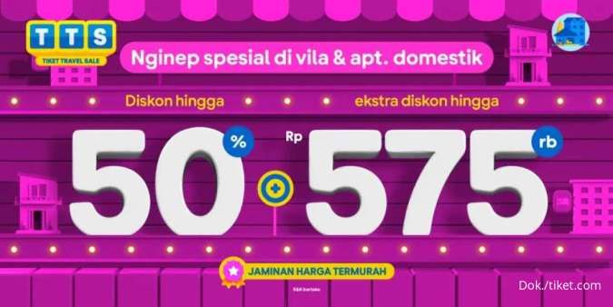 Promo Tiket.com 22 Mei-4 Juni 2023, Nikmati Diskon Vila & Apartemen Domestik 50%