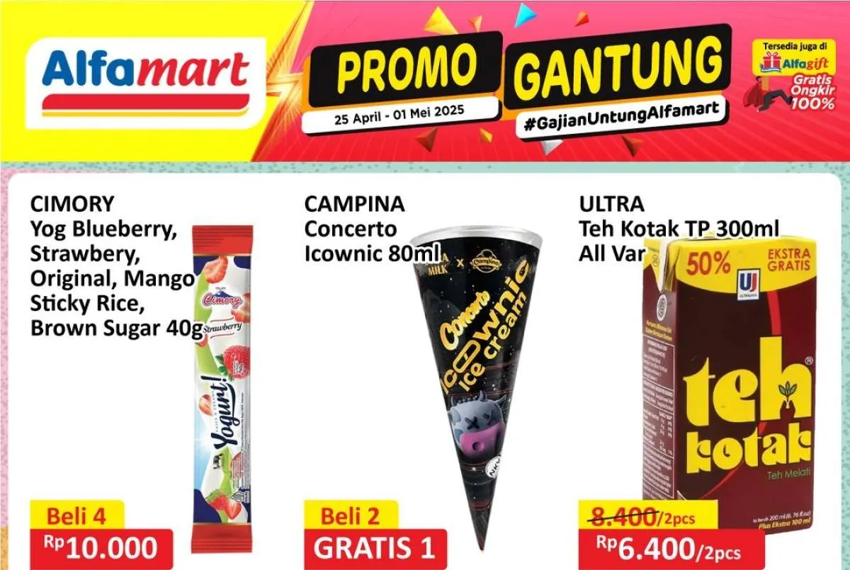 Promo Es Krim Weekend Terbaru April 2025, Concerto Beli 2 Gratis 1 Hari Ini