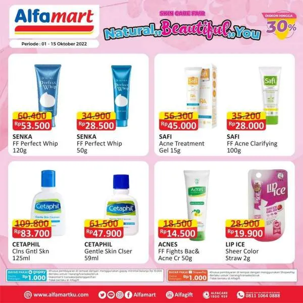 Promo Alfamart Skin Care Fair Periode 1-15 Oktober 2022