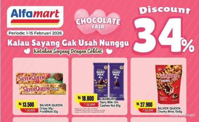 Promo Valentine di Alfamart 1-15 Februari 2026, Dapatkan Cokelat Diskon 34%