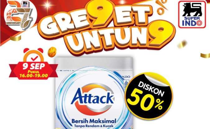 Promo 9.9 Superindo 9 September 2024, Deterjen Diskon 50% Hanya Hari Ini