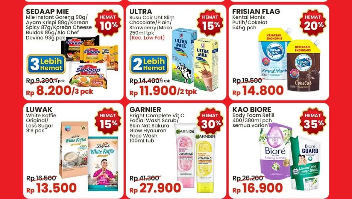 Promo Indomaret Weekend Bulan Februari 2025, Mie Sedaap & Ultra Milk Hemat Minggu Ini