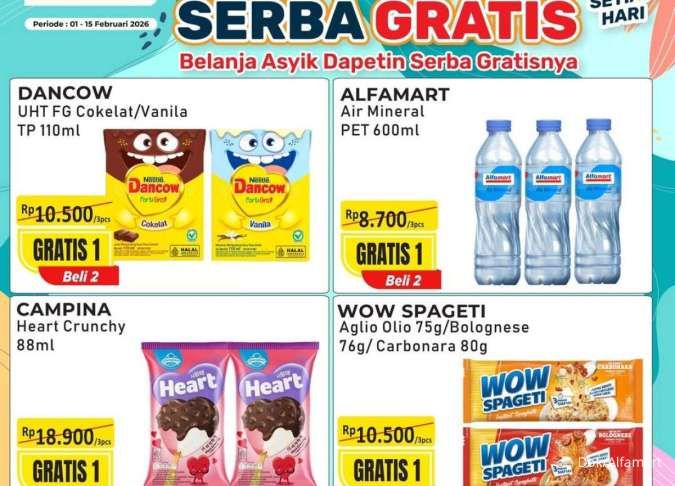 Promo Alfamart 1-15 Februari 2026, Susu Hingga Es Krim Beli 2 Gratis 1