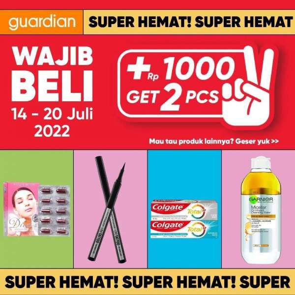 Promo Guardian 14-20 Juli 2022, Tambah Uang Rp 1.000 Dapat 2 Body Wash 420 ml