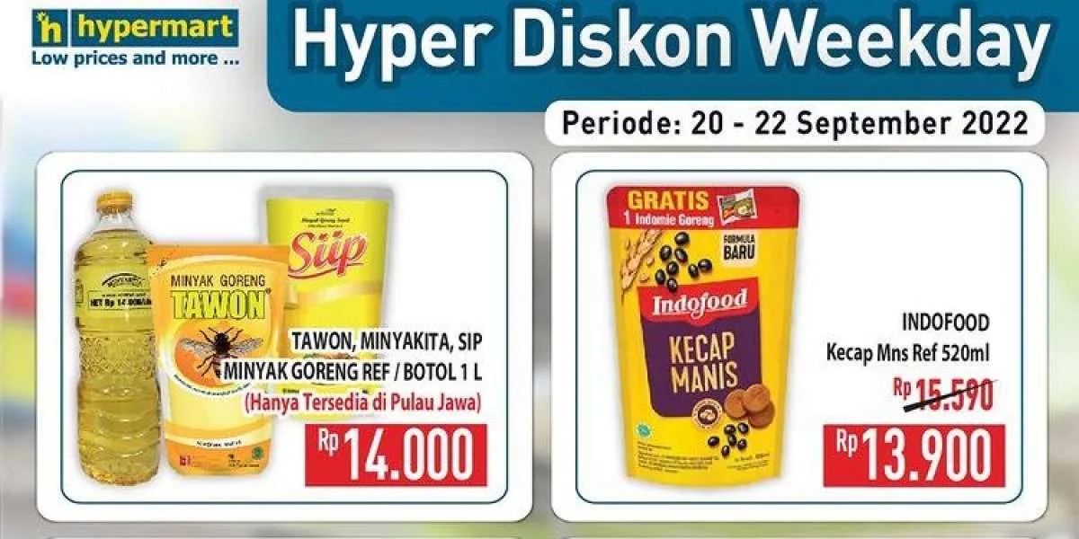 Promo Hypermart di Hari Rabu 21 September 2022, Minyak Goreng Lebih Murah