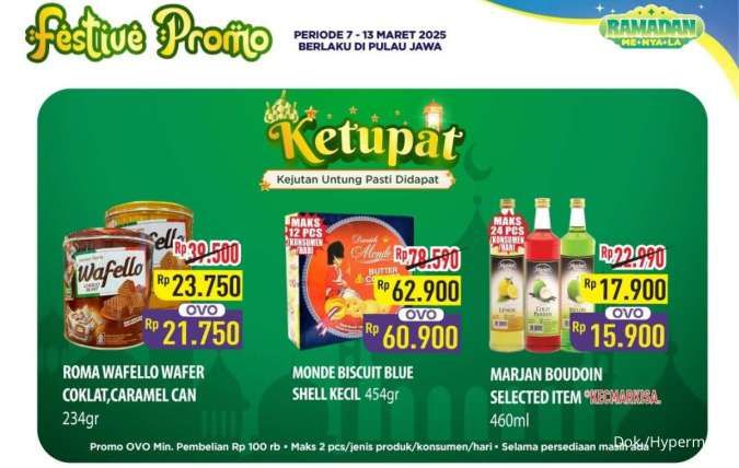Promo Hypermart Festive sampai 13 Maret 2025, Sirup Marjan Cocopandan Mulai Rp 15.900