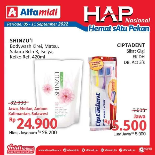 Promo Alfamidi Hemat Satu Pekan Periode 5-11September 2022