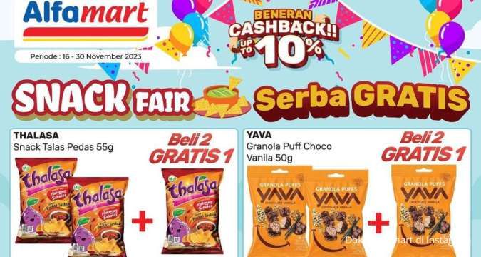 Promo Alfamart Terbaru 22 November 2023 Hemat 44%, Ada Promo Snack Beli 2 Gratis 1