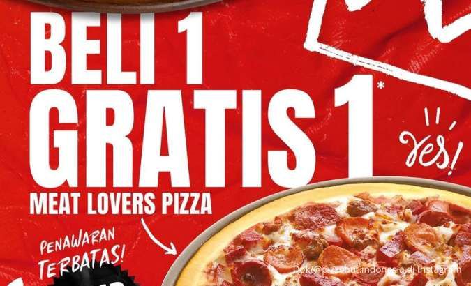 Promo Pizza Hut Beli 1 Gratis 1 Meat Lovers, Berlaku Mulai 11-13 Desember 2024