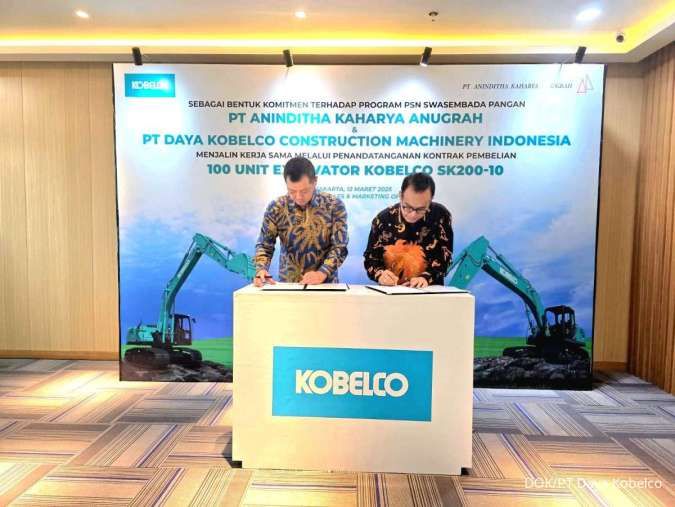 Aninditha Kaharya Anugrah Teken Pembelian 100 Ekskavator Kobelco, Garap PSN