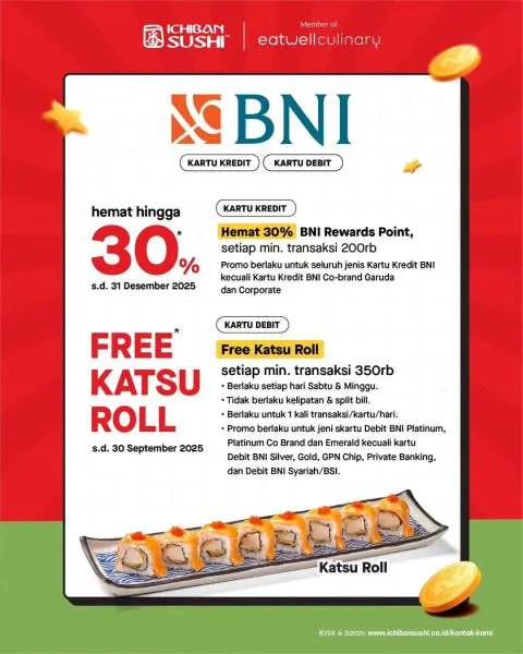 Promo Ichiban Sushi dengan BNI