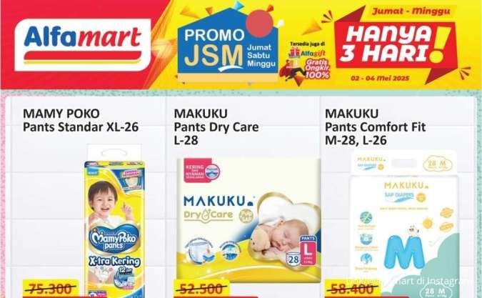 Promo JSM Alfamart 2-4 Mei 2025, Dapatkan Mamy Poko dan Makuku Harga Spesial