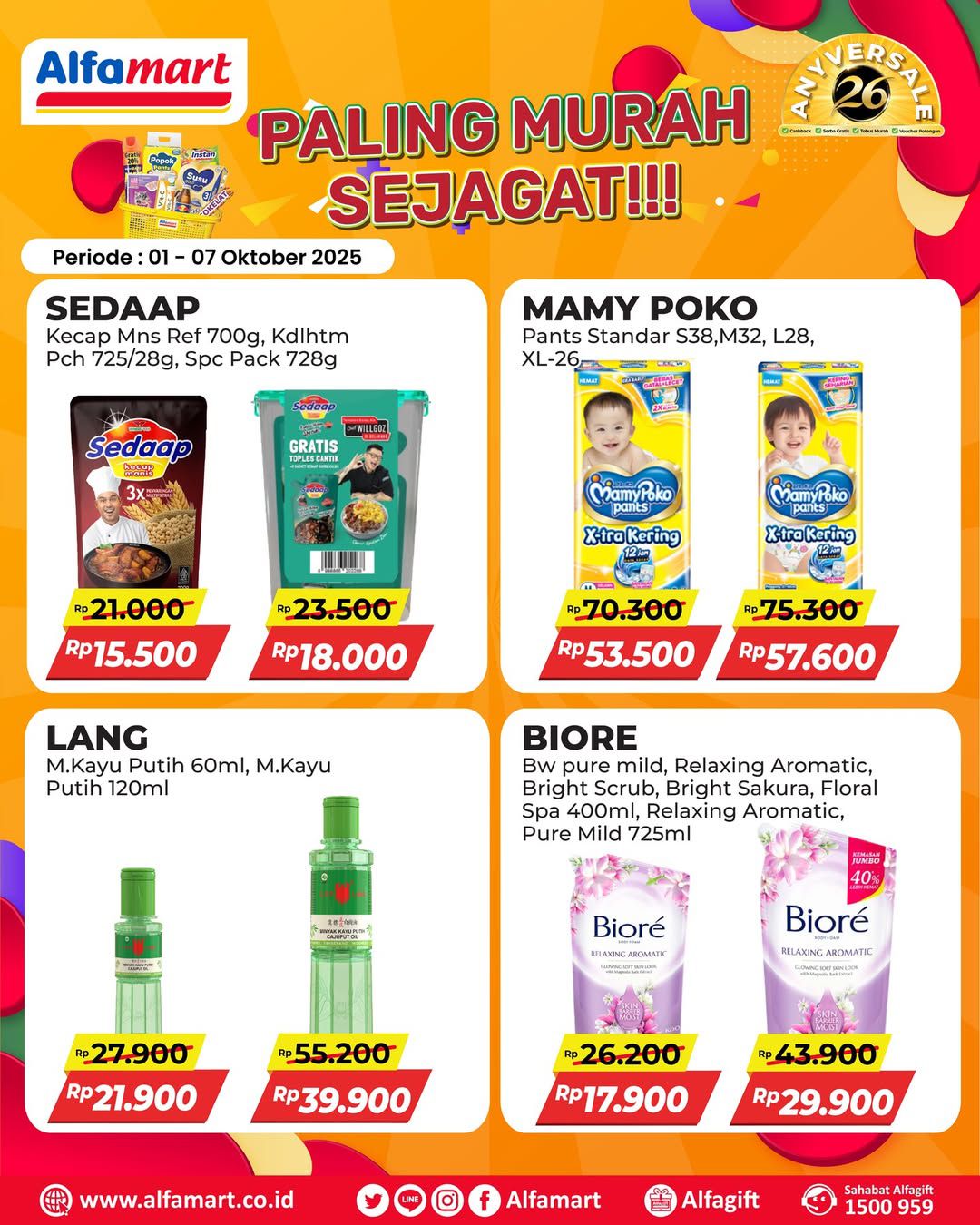 Promo Alfamart Paling Murah Sejagat Periode 1-7 Oktober 2025