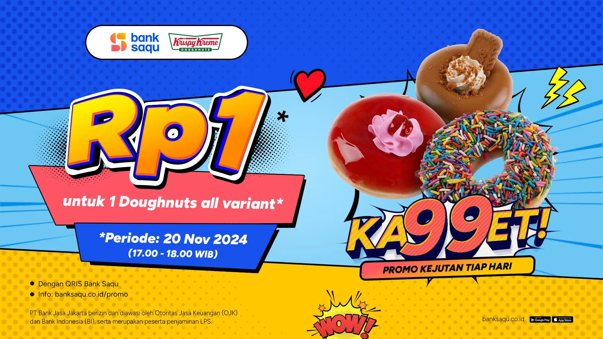 Promo Anniversary Bank Saqu x Krispy Kreme