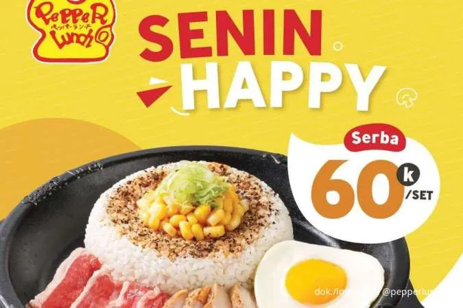 Promo Pepper Lunch Senin Happy, Tersedia 3 Pilihan Menu Favorit Serba Rp 60.000/Set