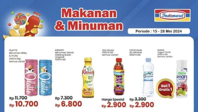 Promo Indomaret Super Hemat sampai 28 Mei 2024, Minuman Yogurt Beli 1 Gratis 1