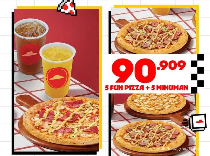 Paket 5 Pizza Favorit + 5 Minuman Hanya Rp 100.000, Siap-Siap Serbu Promo PHD