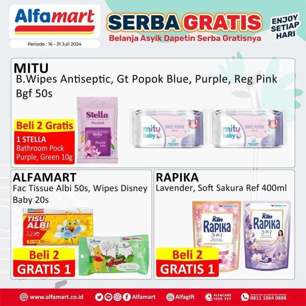 Promo Alfamart Serba Gratis 16-31 Juli 2024