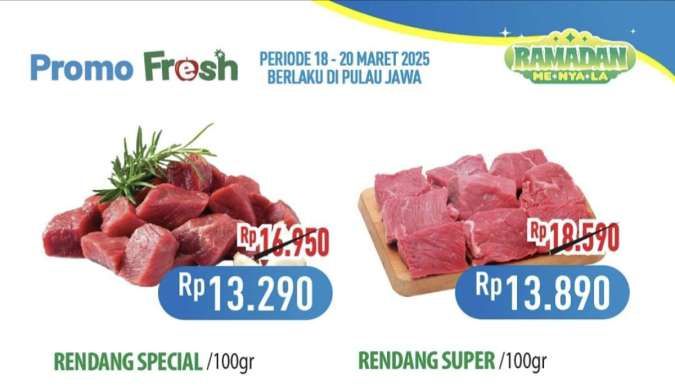 Promo Hypermart Weekday 18-20 Maret 2025, Daging Rendang-Sukiyaki Harga Spesial