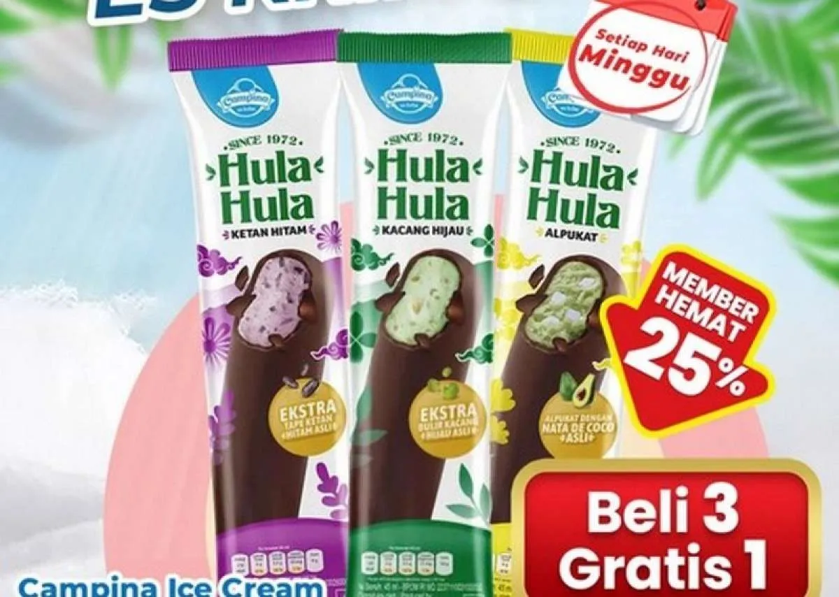 Promo Es Krim di Indomaret Minggu 21 Desember 2025, Beli 3 Gratis 1