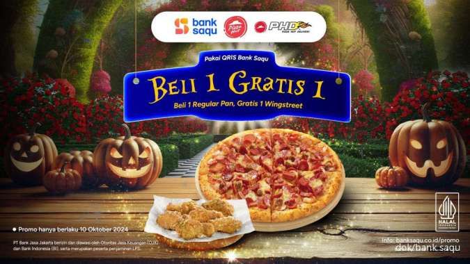 8 Promo 10.10 Bank Saqu Beli 1 Gratis 1 di Hokben, Pizza Hut, Janji Jiwa, Shihlin