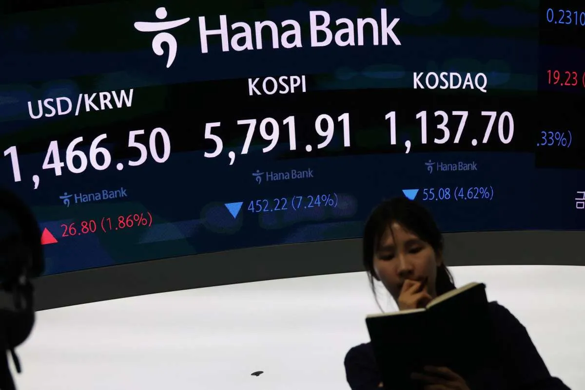 Won Korea Selatan Tembus 1.500 per Dolar, Pasar Saham Kembali Tertekan