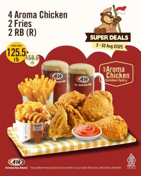 Promo A&W Sharing Meal 4 Aroma Chicken
