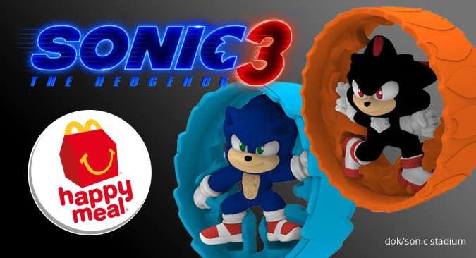 Sony The Hedgehog 3 Tayang, Koleksi 8 Mainannya di Promo McD Happy Meal 2025