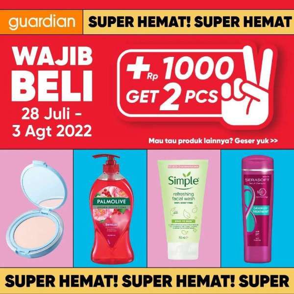 Promo Guardian 28 Juli-3 Agustus 2022, Tambah Uang Rp 1.000 Dapat 2 Powder Foundation