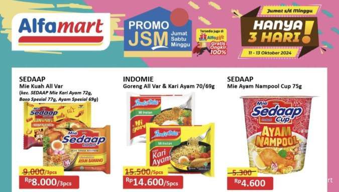 Promo JSM Alfamart 11-13 Oktober 2024, Indomie-Mi Sedaap Beli Banyak Lebih Murah